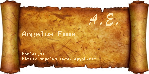 Angelus Emma névjegykártya